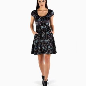 Blackmilk Star Wars Spaceships Velvet Cheerleader Dress